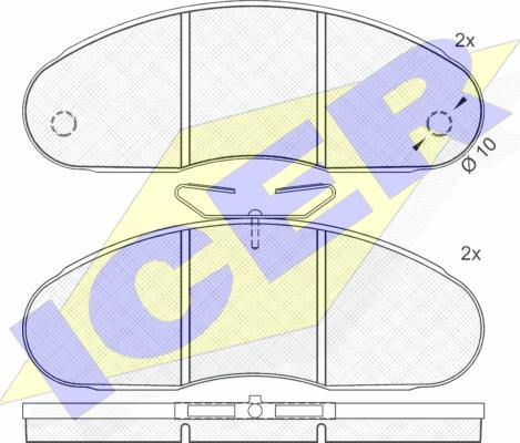 Icer 140813 - Гальмівні колодки, дискові гальма autozip.com.ua