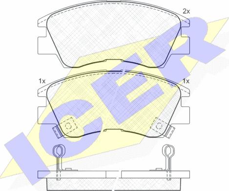 Icer 140701 - Гальмівні колодки, дискові гальма autozip.com.ua