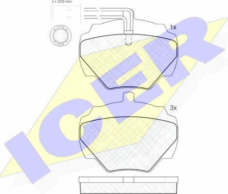Icer 140702 - Гальмівні колодки, дискові гальма autozip.com.ua
