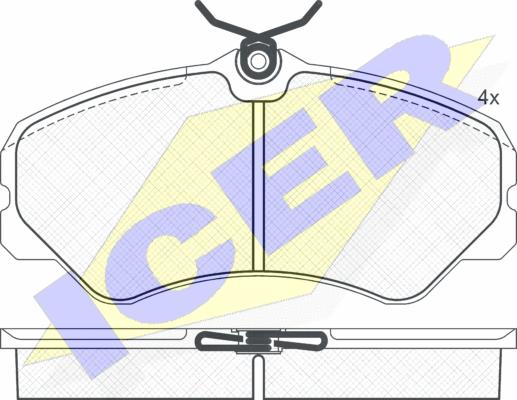 Icer 140783 - Гальмівні колодки, дискові гальма autozip.com.ua