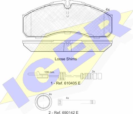 Icer 141499-203 - Гальмівні колодки, дискові гальма autozip.com.ua