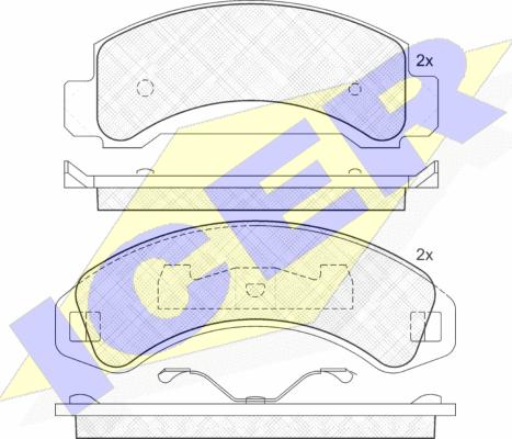 Icer 141055 - Гальмівні колодки, дискові гальма autozip.com.ua