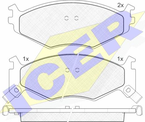 Icer 141056 - Гальмівні колодки, дискові гальма autozip.com.ua