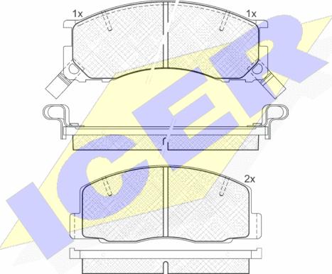 Icer 141057 - Гальмівні колодки, дискові гальма autozip.com.ua