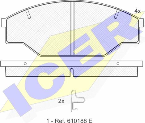 Icer 141009 - Гальмівні колодки, дискові гальма autozip.com.ua