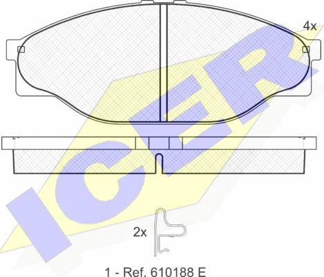Icer 141010 - Гальмівні колодки, дискові гальма autozip.com.ua