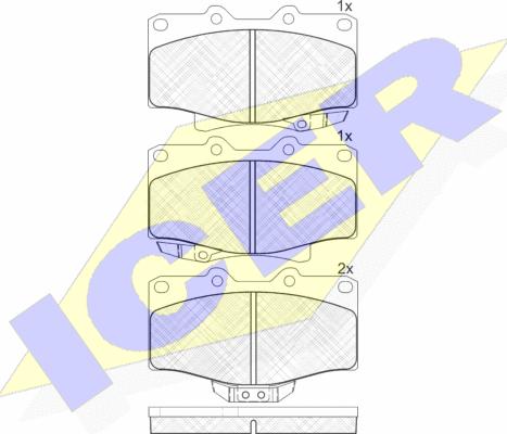 Icer 141025 - Гальмівні колодки, дискові гальма autozip.com.ua