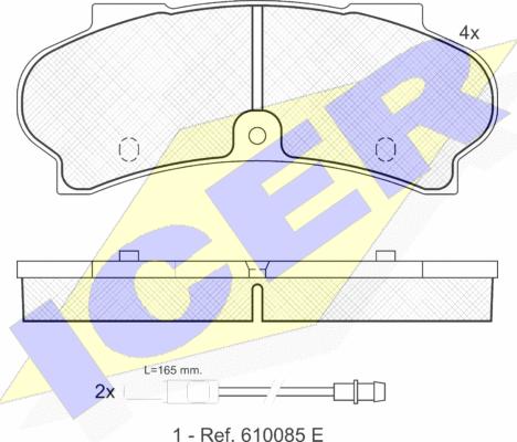 Icer 141028 - Гальмівні колодки, дискові гальма autozip.com.ua