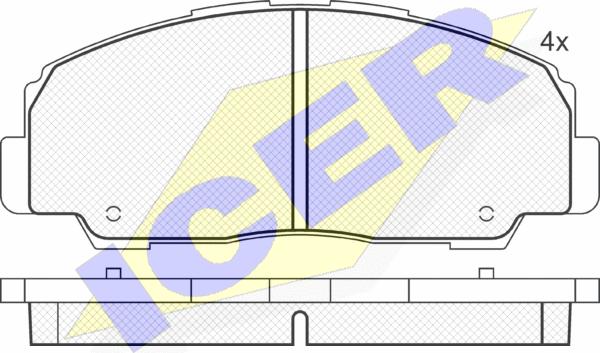 Icer 141022 - Гальмівні колодки, дискові гальма autozip.com.ua