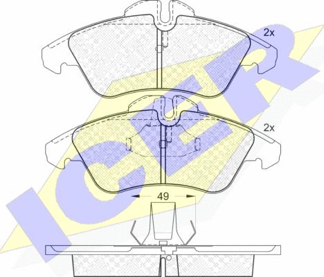 Icer 141104-046 - Гальмівні колодки, дискові гальма autozip.com.ua