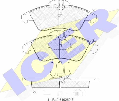 Icer 141104 - Гальмівні колодки, дискові гальма autozip.com.ua