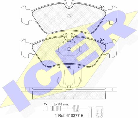 Icer 141103-203 - Гальмівні колодки, дискові гальма autozip.com.ua