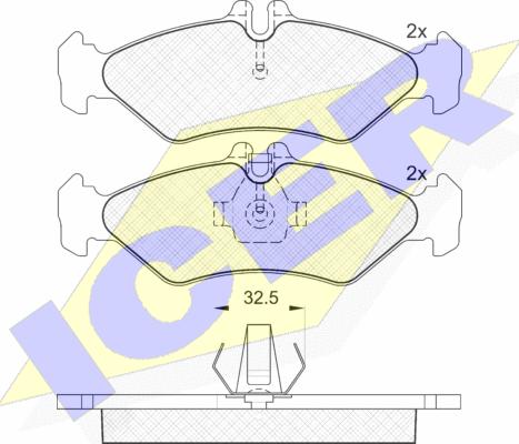 Icer 141102-046 - Гальмівні колодки, дискові гальма autozip.com.ua