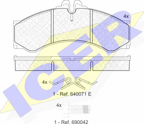 Icer 141126-204 - Гальмівні колодки, дискові гальма autozip.com.ua