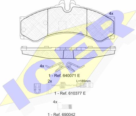 Icer 141126-203 - Гальмівні колодки, дискові гальма autozip.com.ua