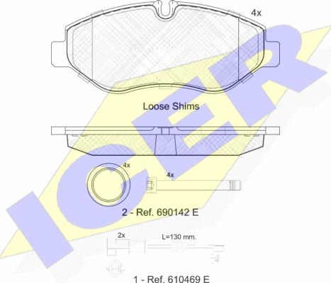 Icer 141832-203 - Гальмівні колодки, дискові гальма autozip.com.ua