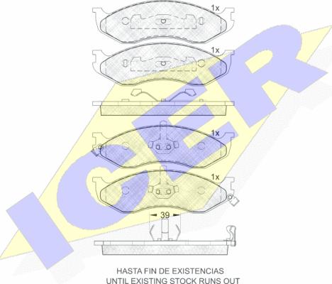 Icer 141397 - Гальмівні колодки, дискові гальма autozip.com.ua