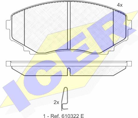 Icer 141345 - Гальмівні колодки, дискові гальма autozip.com.ua