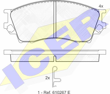 Icer 141337 - Гальмівні колодки, дискові гальма autozip.com.ua