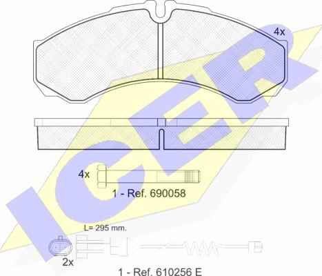 Icer 141208-117 - Гальмівні колодки, дискові гальма autozip.com.ua