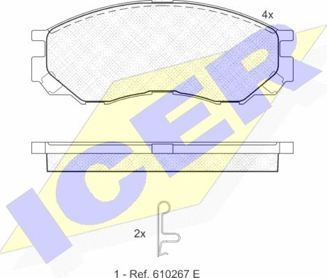 Icer 141234 - Гальмівні колодки, дискові гальма autozip.com.ua