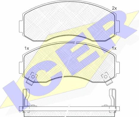 Icer 141224 - Гальмівні колодки, дискові гальма autozip.com.ua