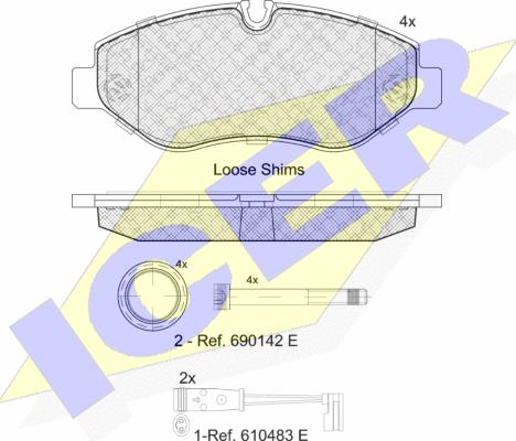 Icer 141786-203 - Гальмівні колодки, дискові гальма autozip.com.ua