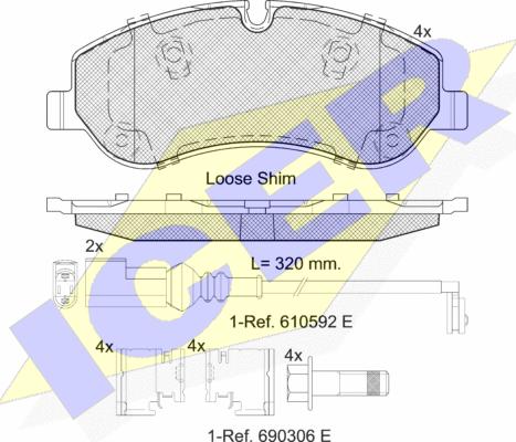 Icer 142119 - Гальмівні колодки, дискові гальма autozip.com.ua