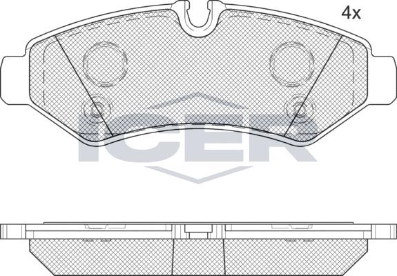 Icer 142350LM - Гальмівні колодки, дискові гальма autozip.com.ua