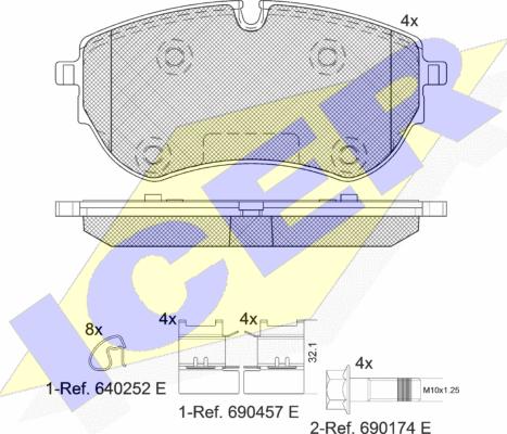 Icer 142319 - Гальмівні колодки, дискові гальма autozip.com.ua