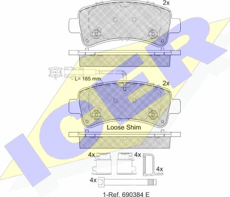 Icer 142240 - Гальмівні колодки, дискові гальма autozip.com.ua