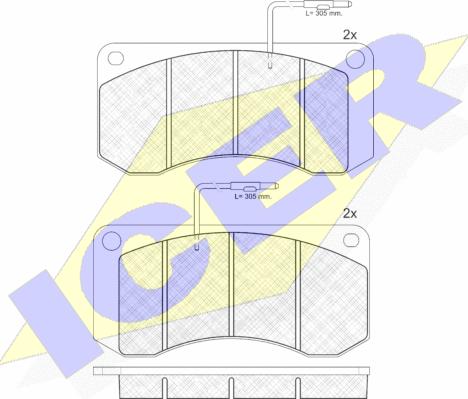 Icer 150659 - Гальмівні колодки, дискові гальма autozip.com.ua