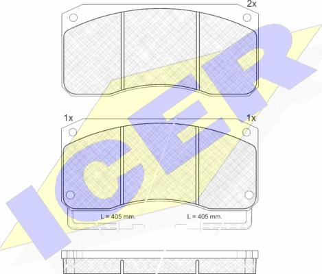 Icer 150782 - Гальмівні колодки, дискові гальма autozip.com.ua