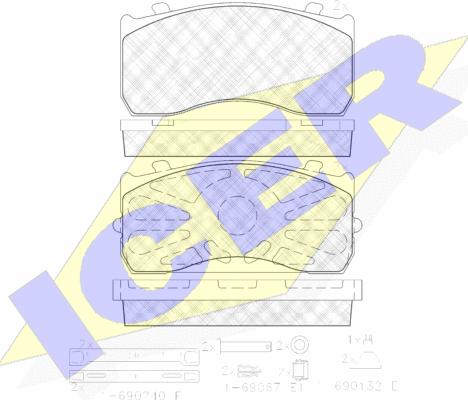 Icer 151404-202 - Гальмівні колодки, дискові гальма autozip.com.ua