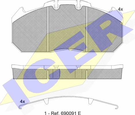 Icer 151405-067 - Гальмівні колодки, дискові гальма autozip.com.ua