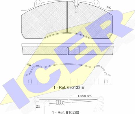 Icer 151437-118 - Гальмівні колодки, дискові гальма autozip.com.ua