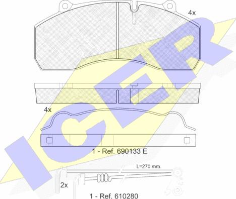 Icer 151423-118 - Гальмівні колодки, дискові гальма autozip.com.ua