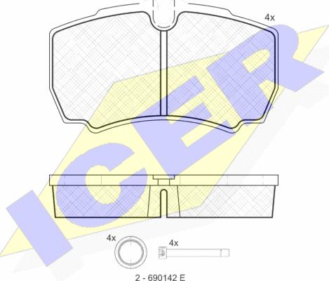 Icer 151640 - Гальмівні колодки, дискові гальма autozip.com.ua