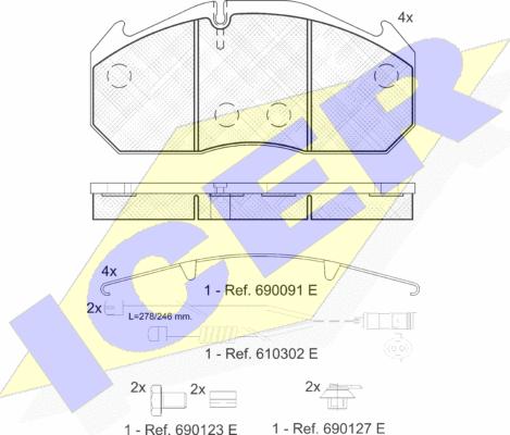 Icer 151040-120 - Гальмівні колодки, дискові гальма autozip.com.ua