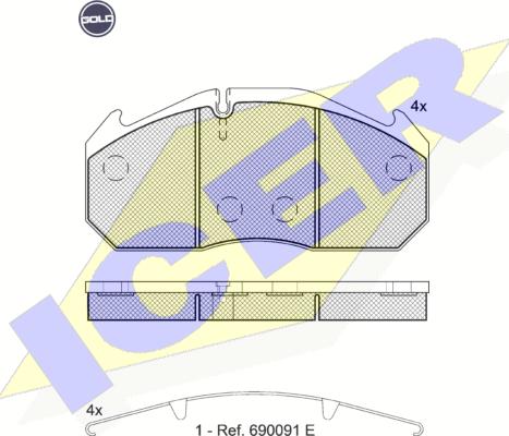 Icer 151040 G - Гальмівні колодки, дискові гальма autozip.com.ua