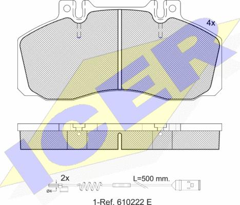 Icer 151080-110 - Гальмівні колодки, дискові гальма autozip.com.ua