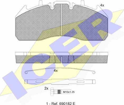 Icer 151831-066 - Гальмівні колодки, дискові гальма autozip.com.ua