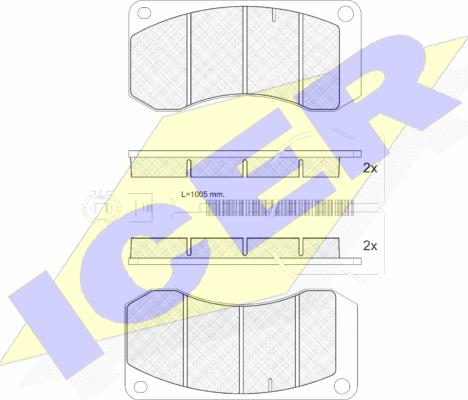 Icer 151244 - Гальмівні колодки, дискові гальма autozip.com.ua