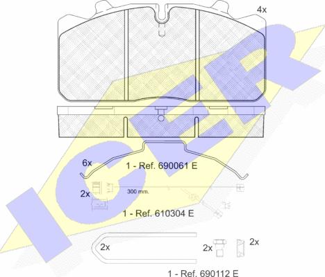 Icer 151253-122 - Гальмівні колодки, дискові гальма autozip.com.ua