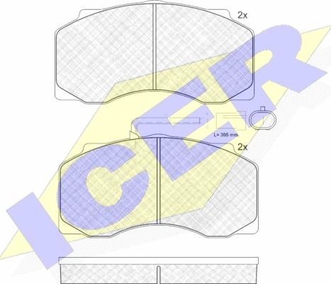 Icer 151221 - Гальмівні колодки, дискові гальма autozip.com.ua