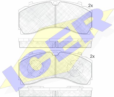 Icer 152124 - Гальмівні колодки, дискові гальма autozip.com.ua