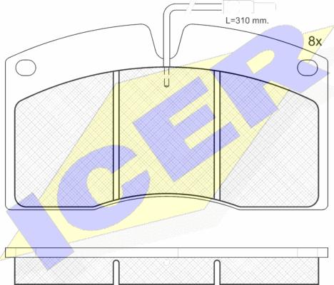 Icer 161039 - Гальмівні колодки, дискові гальма autozip.com.ua