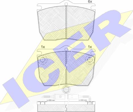 Icer 161032 - Гальмівні колодки, дискові гальма autozip.com.ua