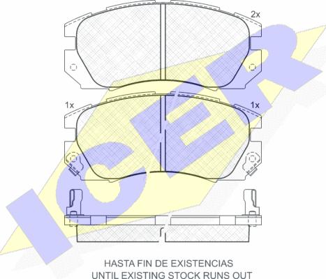 Icer 180999 - Гальмівні колодки, дискові гальма autozip.com.ua