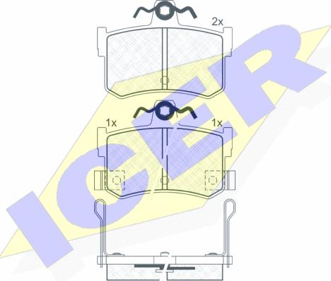 Icer 180995 - Гальмівні колодки, дискові гальма autozip.com.ua